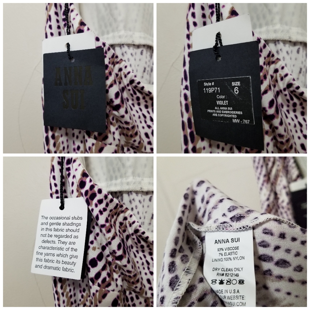 Anna Sui size 6 maxi printed dress - Picture 7 of 7
